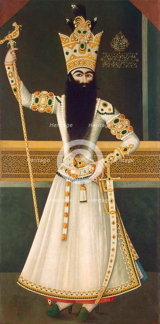 Portrait of Fath Ali Shah Standing', (1797-1834), 1810. Creator: Mihr Ali (active 1795-1830).