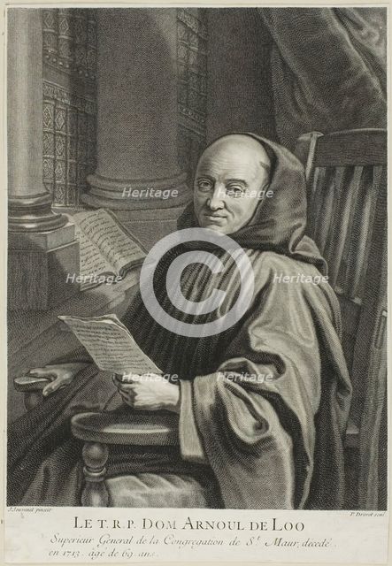 Portrait of Father Arnoul de Loo, n.d. Creator: Pierre Imbert Drevet.