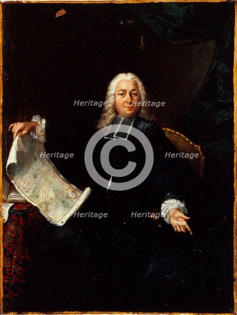 Portrait of Father Jean de Lagrive (1689-1757), geographer and engraver, c1740. Creator: Unknown.