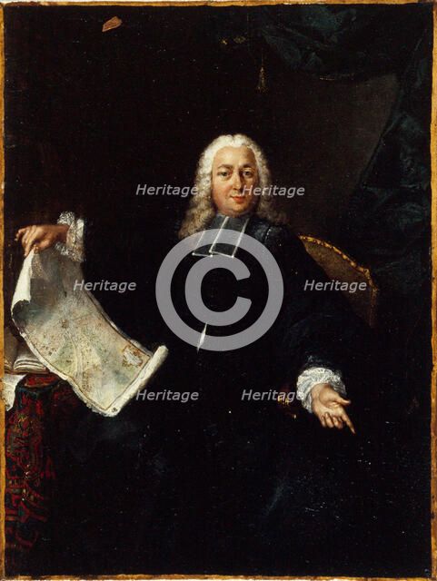 Portrait of Father Jean de Lagrive (1689-1757), geographer and engraver, c1740. Creator: Unknown.
