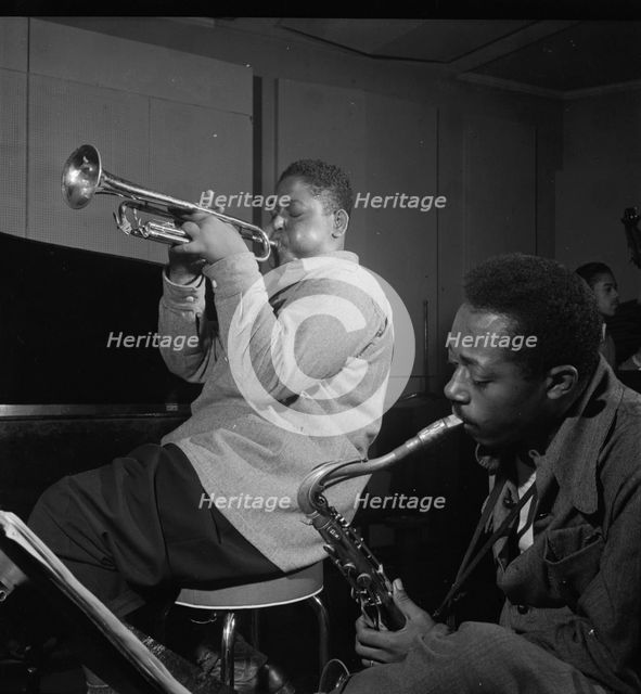 Portrait of Fats Navarro and Charlie Rouse, New York, N.Y., 1946. Creator: William Paul Gottlieb.