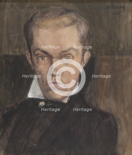 Portrait of Fahle Basilier, 1906. Creator: Verner Thome.