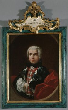 Portrait of Farinelli (Carlo Broschi, known as) 1705-1782, soprano, c1740. Creator: Jacopo Amigoni