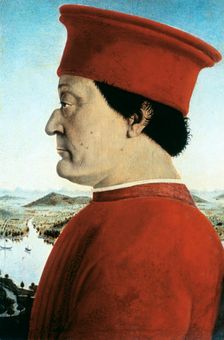 Portrait of Federico da Montefeltro, Duke of Urbino c1465. Artist: Pietro della Francesca