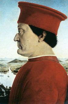 Portrait of Federico da Montefeltro, Duke of Urbino c1465. Artist: Pietro della Francesca