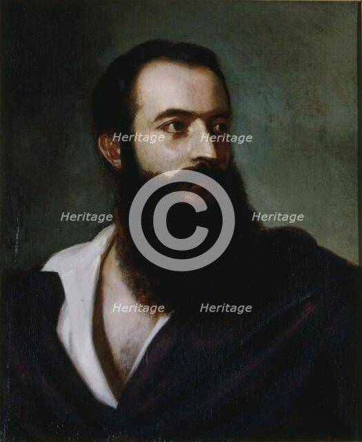 Portrait of Felice Orsini (1819-1858), c. 1858. Creator: Buchheister, Louis (1820-1881).