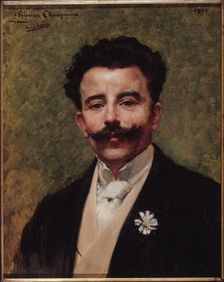 Portrait of Félicien Champsaur (1859-1934), novelist, 1901. Creator: Paul Saïn