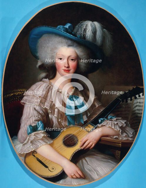 Portrait of Félicité-Louise de Frézals (1765-1854), born Esmangard de Beauval, lady..., 1785. Creator: Unknown.