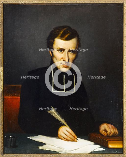 Portrait of Félicité Robert de Lamennais (1782-1854), writer and philosopher, after 1827. Creator: Paulin Jean Baptiste Guerin.