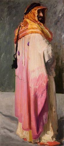 Portrait of Feliks Jasienski Dressed as a Bedouin, c1908. Creator: Leon Wyczolkowski