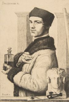 Portrait of Félix Bracquemond in 1852, 1878. Creator: Paul Adolphe Rajon