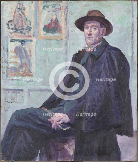 Portrait of Félix Fénéon , 1901. Creator: Luce, Maximilien (1858-1941).