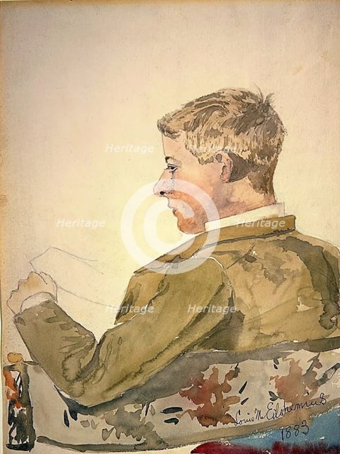 Portrait Of Fellow Student At Cornell, 1883. Creator: Louis Michel Eilshemius.
