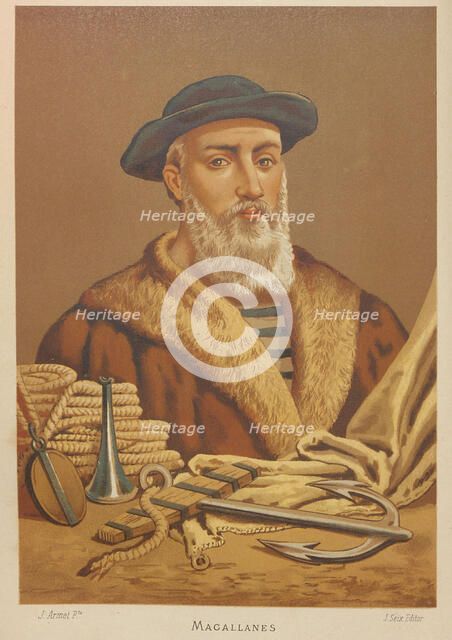 Portrait of Ferdinand Magellan (1470-1521), 1879. Creator: Armet Portanell, José (1843-1911).