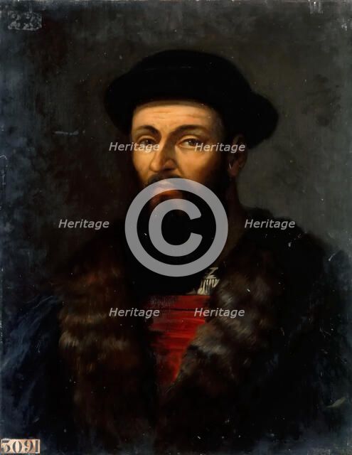 Portrait of Ferdinand Magellan (1470-1521). Artist: Larivière, Charles-Philippe (1798-1876)