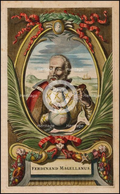Portrait of Ferdinand Magellan, 1671. Artist: Ogilby, John (1600-1676)