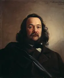 Portrait of Ferdinand Freiligrath (1810-1876), 1851. Creator: Hasenclever, Johann Peter (1810-1853)