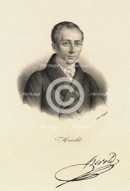 Portrait of Ferdinand Herold (1791-1833), ca 1820.