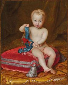 Portrait of Ferdinand VI of Spain (1713-1759) when Infante, with the Order of the Saint Esprit... Creator: Houasse, Michel-Ange (1680-1730)