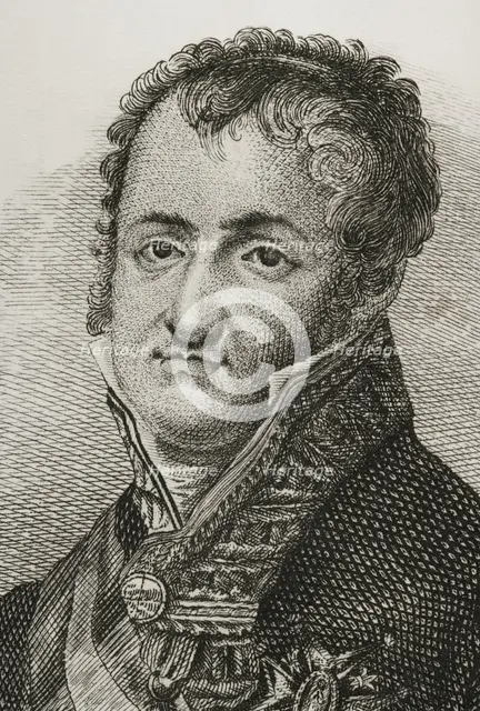 Portrait of Ferdinand VII (1784-1833), King of Spain (1808-1833), 1842.  Creator: Jose Gomez.