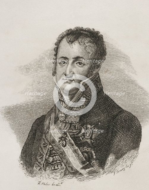 Portrait of Ferdinand VII (1784-1833), King of Spain (1808-1833), 1842. Creator: Jose Gomez.