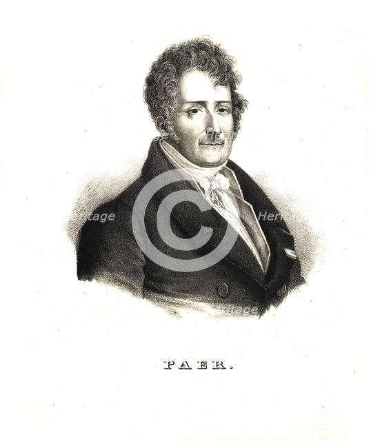Portrait of Ferdinando Paer (1771-1839), c. 1830.