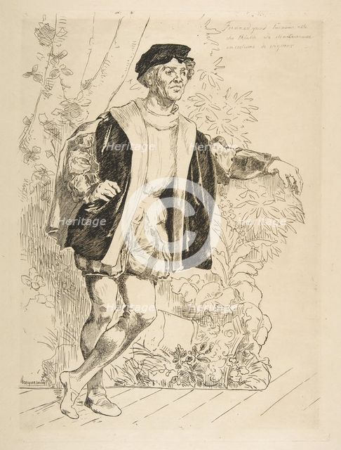 Portrait of Fernand, 1876. Creator: Felix Bracquemond.