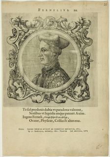 Portrait of Fernelius, published 1574. Creators: Unknown, Johannes Sambucus