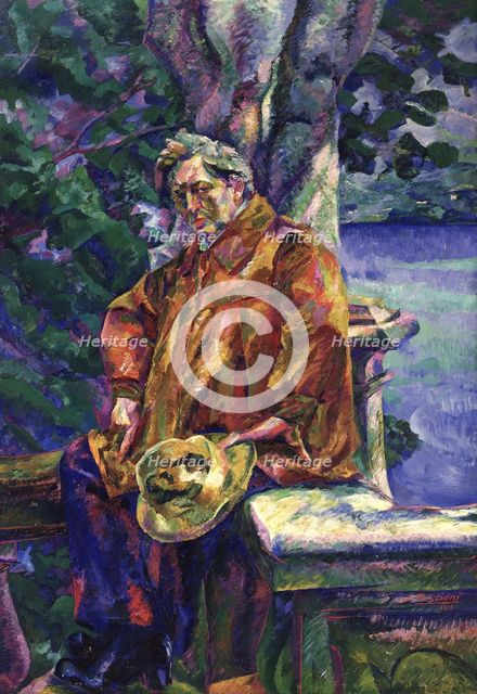 Portrait of Ferruccio Busoni, 1916. Creator: Boccioni; Umberto (1882-1916).