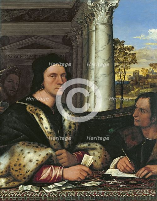 Portrait of Ferry Carondelet (1473-1528), with his Secretary. Artist: Piombo, Sebastiano, del (1485-1547)