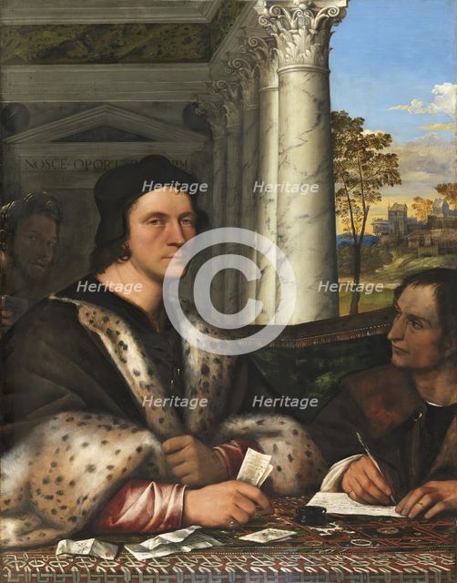 Portrait of Ferry Carondelet with his Secretaries, 1510. Creator: Sebastiano del Piombo.