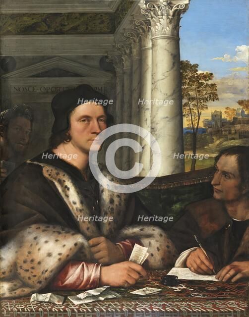 Portrait of Ferry Carondelet with his Secretaries, 1510. Creator: Sebastiano del Piombo.
