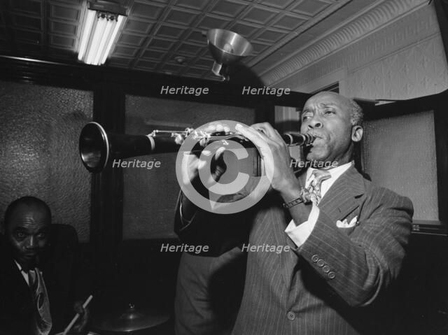 Portrait of Fess Williams and Freddie Moore...Gottlieb's office party, Jamaica, Queens, NY, ca. 1948 Creator: William Paul Gottlieb.