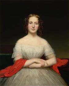Portrait of Fidelia Marshall, ca. 1840. Creator: Charles Cromwell Ingham