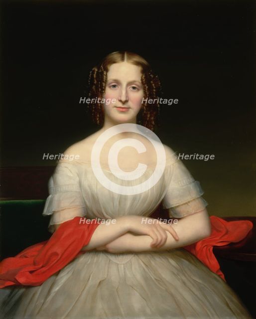 Portrait of Fidelia Marshall, ca. 1840. Creator: Charles Cromwell Ingham.