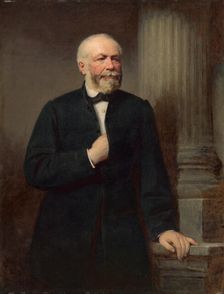 Portrait of Fiedler, a banker from Kosice, 1864. Creator: Gyula Benczúr