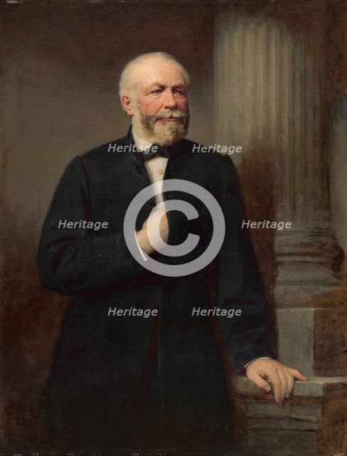 Portrait of Fiedler, a banker from Kosice, 1864. Creator: Gyula Benczúr.