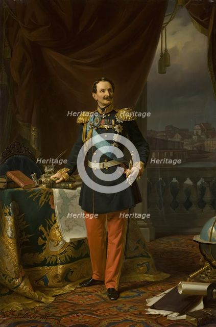 Portrait of Field-Marshal Count Fiodor (Friedrich Wilhelm) Berg, 1867. Creator: Jozef Simmler.