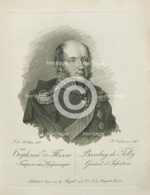 Portrait of Field marshal Count Mikhail Barklay-de-Tolli (1761-1818), 1813.