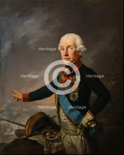 Portrait of Field Marshal Generalissimo Prince Alexander Suvorov (1729–1800), 1799. Artist: Kreuzinger, Josef (1757-1829)