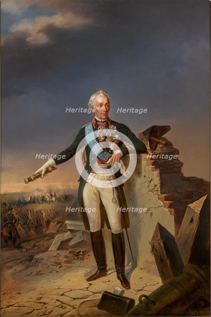 Portrait of Field Marshal Generalissimo Prince Alexander Suvorov (1729-1800). Creator: Unknown.