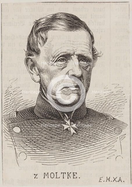 Portrait of Field Marshal Helmuth Graf von Moltke (1800-1891), c. 1870. Creator: Anonymous.