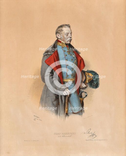 Portrait of Field marshal Josef Graf Radetzky of Radetz (1766-1858) , 1849. Creator: Kriehuber; Josef (1800-1876).
