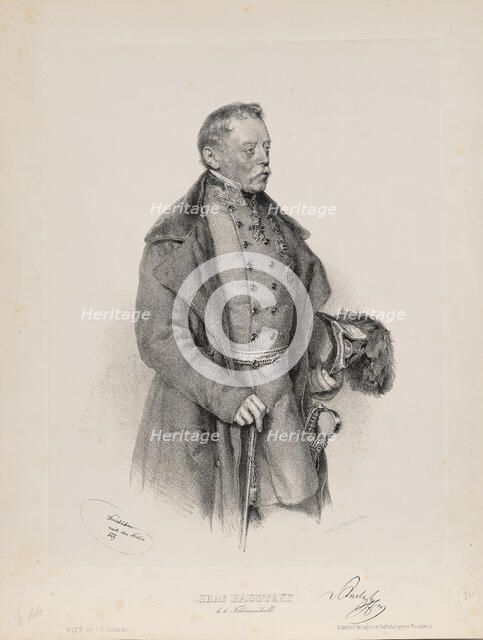 Portrait of Field Marshal Josef Graf Radetzky von Radetz (1766-1858), 1849. Creator: Kriehuber, Josef (1800-1876).