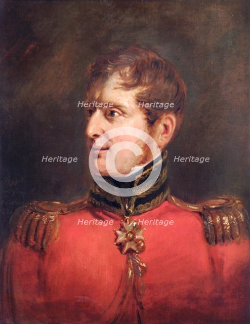 Portrait of Field Marshal Lord Fitzroy James Henry Somerset, British soldier, 1821. Artist: Jan Willem Pieneman.