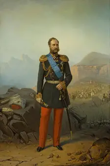 Portrait of Field-Marshal Prince Alexander Baryatinsky, 1869. Creator: Georg von Bothmann