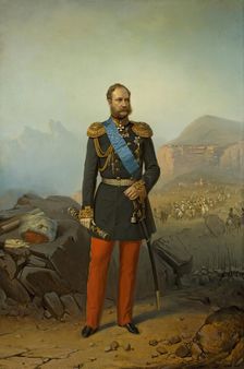 Portrait of Field-Marshal Prince Alexander Baryatinsky, 1869. Creator: Georg von Bothmann