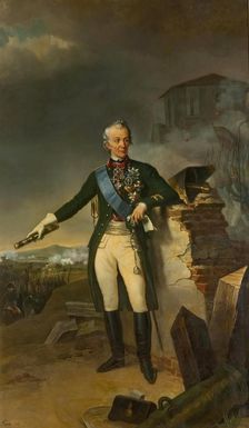 Portrait of Field Marshal, Prince Alexander V. Suvorov (1730-1800), 1833. Creator: Nicolas-Sébastien Frosté