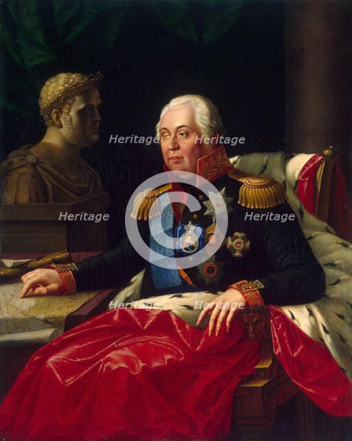 Portrait of Field Marshal Prince Mikhail Kutuzov', (1745-1813), early 19th century. Creator: Oleszkiewicz, Józef (1777-1830).
