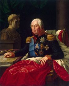 Portrait of Field Marshal Prince Mikhail Kutuzov (1745-1813), early 19th century. Creator: Oleszkiewicz, Józef (1777-1830)
